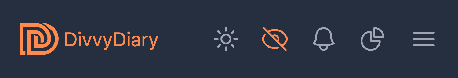 Privatmodus aktiviert: das Augen-Symbol oben in der Navigation